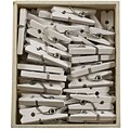 JAM Paper® Wood Clip Clothespins, Small 7/8 Inch, White Clothes Pins, 50/Pack (2230717360)