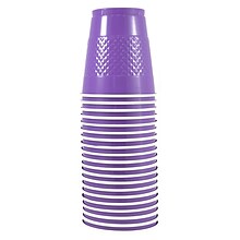 JAM Paper® Plastic Party Cups, 12 oz, Purple, 20 Glasses/Pack (2255520707)