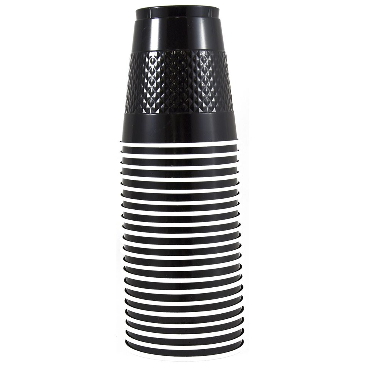 JAM Paper® Plastic Party Cups, 12 oz, Black, 20 Glasses/Pack (2255520708)