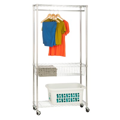 Honey Can Do Rolling Laundry Station Chrome