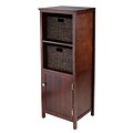 Winsome 94301 Pantry Cupboard with 2 Baskets, Antique Walnut