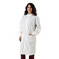 ASEP® A/S Unisex Full Length Barrier Lab Coats, White, Small