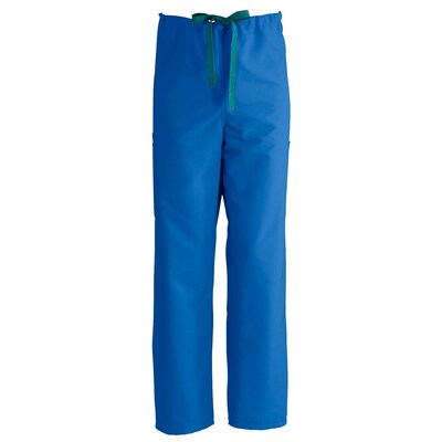 ComfortEase™ Unisex Non-Rev Drawstring Cargo Scrub Pants, Royal Blue, MDL-CC, XS, Reg Length