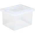 IRIS® Letter   Legal Size Plastic File Box Storage, 4 Pack (140059)