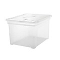 IRIS Wing Lid Plastic File Box with Wing Lid, Letter/Legal Size, Clear, 6/Pack  (139551)