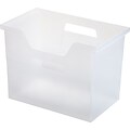 IRIS® Large Desktop Plastic File Box, Clear, 4 Pack (103421)