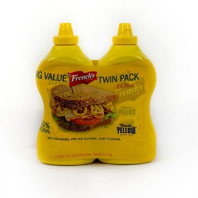 French's Classic Yellow Mustard, 30 oz., 2/Pack (220-00465)
