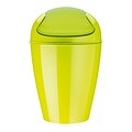 Koziol Plastic Medium Del Swing-Top Wastebasket, Mustard Green (5775582)