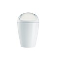 Koziol Plastic Small Del Swing-Top Wastebasket; White (5777525)