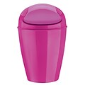 Koziol Plastic Small Del Swing-Top Wastebasket, Pink (5777584)