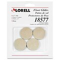 Lorell Self-Stick Round Felt Floor Glides, 1.5 Diameter, Felt, Beige (RTL148535)