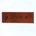 Wooden Mallet Solid Oak 2 Peg Coat Rack; Mahogany (WDNM198)