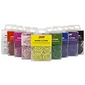 JAM Paper® Vinyl Circular Colored Papercloops, Assorted Round Paper Clips, 9 Packs of 50 Paper Clips, 450/Pack