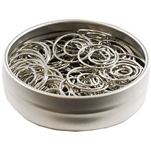 JAM Paper Circular Small Paper Clips, Silver, 50/Pack (321814885)