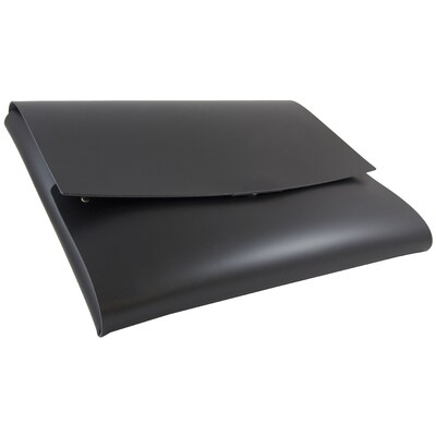 JAM Paper Leather Portfolio Case with Snap Closure, Black, 12/Carton (2233317452B)