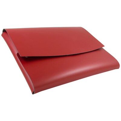 JAM Paper Leather Portfolio Case with Snap Closure, Red, 12/Carton (2233317453B)