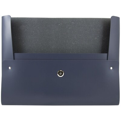JAM Paper Leather Portfolio Case with Snap Closure, Blue, 12/Carton (2233320840B)