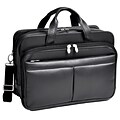 McKlein R Series Laptop Briefcase, Black Leather (83985)