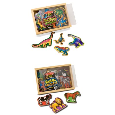 Melissa & Doug Magnetic Animals & Dinosaurs Bundle, 11.5 x 7.7 x 2.2, (2072)