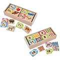Melissa & Doug Self-Correcting Letters and Numbers Puzzle Bundle,12.75 x 5.75 x 5.5, (8956)