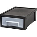 Small Desktop Drawer; Black/Clear