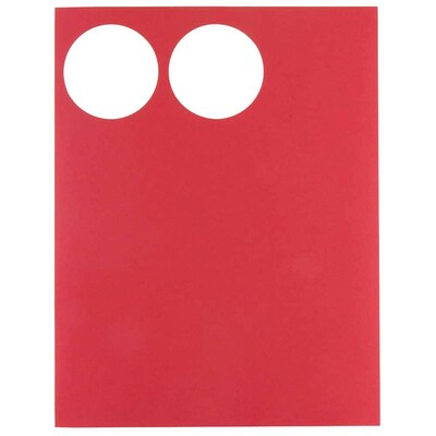 JAM Paper® Round Circle Label Sticker Seals, 2.5 inch diameter, Red, 120/pack (147628585)