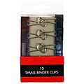 JAM Paper® Binder Clips, Small, 19mm, Black Binderclips with Peach and Blue Honeycomb Design, 10/pack (336128759)