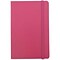 JAM Paper® Hardcover Lined Notebook with Elastic Closure, Large, 5 7/8 x 8 1/2 Journal, Pink Berry,