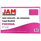JAM Paper® Plastic Envelopes with Snap Closure, Legal Booklet, 9.75 x 14.5, Fuchsia Pink Poly, 12/pack (219S0FU)