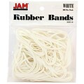 JAM Paper® Rubber Bands, #33 Size, White Rubberbands, 100/pack (333RBWH)