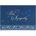 JAM Paper® Blank Sympathy Card Set, Blue and Silver With Sympathy, 25/pack (526BG449WB)