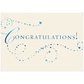 JAM Paper® Blank Congratulations Cards Set, Blue Stars, 25/pack (526BG773WB)