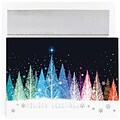 JAM Paper® Christmas Holiday Cards Set, Colorful Trees Holiday, 16/pack (526M1010MB)