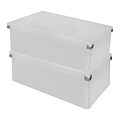Samsill® Pop n’ Store Essential Storage Box, 15.5”L x 8.25”W x 5.94”H, White, 2/PK (PNS05LSWE2)
