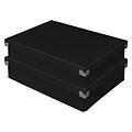 Samsill® Pop n’ Store Document Storage Box, 12.75”L x 9.5”W x 3.1”H, Black, 2/PK (PNS03LSBK2)