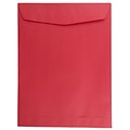 JAM Paper® 9 x 12 Open End Catalog Envelopes, Brite Hue Red Recycled, 10/pack (80329B)