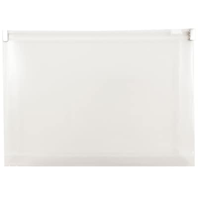 JAM Paper® Plastic Envelopes with Zip Closure, Booklet, 5.25 x 8, Clear Poly, 12/pack (920Z1CL)