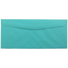 JAM Paper #10 Window Envelope, 4 1/8 x 9 1/2, Sea Blue, 25/Pack (5156478)