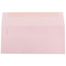 JAM Paper Open End #10 Business Envelope, 4 1/8 x 9 1/2, Baby Pink, 50/Pack (2155777I)