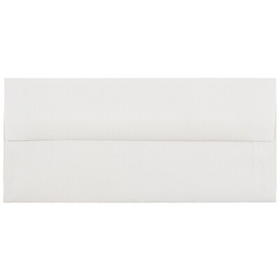 JAM Paper Strathmore #10 Business Envelope, 4 1/8 x 9 1/2, Bright White Laid, 25/Pack (191166)