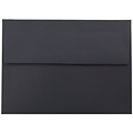 JAM Paper A6 Foil Lined Invitation Envelopes, 4.75 x 6.5, Black Linen with Gold Foil, 50/Pack (32436