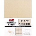 JAM Paper® Mailing Address Labels, 2 x 4, Natural Parchment, 120/pack (V0227360)