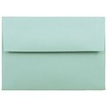 JAM Paper® A2 Invitation Envelopes, 4.375 x 5.75, Aqua Blue, 50/Pack (1523981I)