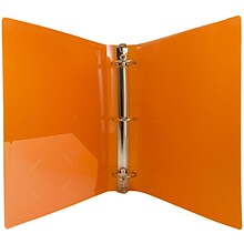 JAM Paper Designders 2 3-Ring Flexible Poly Binders, Orange (820T2OR)
