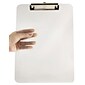 JAM Paper® Plastic Clipboard, 9 x 13, Clear, Sold Individually (340928126)