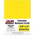 JAM Paper® Printable Business Cards, 3 1/2 x 2, Yellow, 100/Pack (22128336)