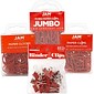 JAM Paper® Colored Office Clip Assortment Pack, Red, 1 Binder Clips 1 Paperclips 1 Circular Cloops, 4/set (26411REASRTD)
