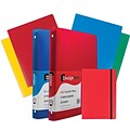 JAM Paper® Back To School Assortments, Red, 4 Heavy Duty Folders, 2 0.75 Inch Binders & 1 Red Journal, 7/Pack (383CWRASSRT)