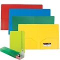 JAM Paper® Back To School Assortments, Green, 4 Heavy Duty Folders, 1 Green Journal & 1 Green Pencil Case, 6/Pack (383HWGASSRT)