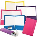 JAM Paper® Back To School Assortments, Pink, 4 Glossy Folders, 1 Pink Journal & 1 Purple Pencil Case, 6/Pack (385HWPASSRT)